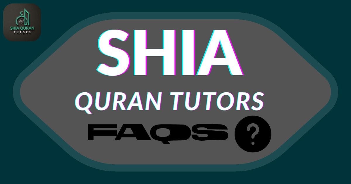FAQ section explaining Shia Quran Tutors’ online classes, fees, timings, and teacher details.