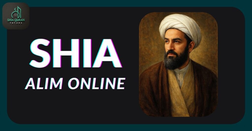 Shia Alim online teaching Quran and Islamic studies to students globally”