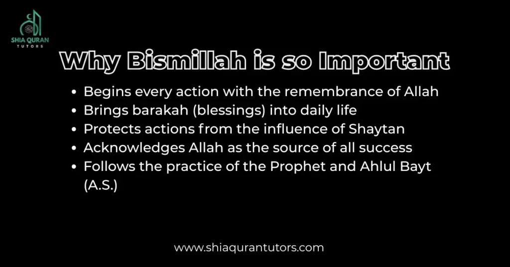 Why Bismillah is so important in Islam with spiritual and practical benefits