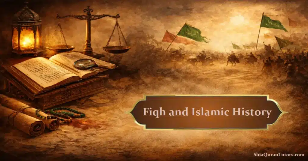 A collection of classical leather-bound manuscripts representing the deep academic roots of Fiqh and Islamic History.