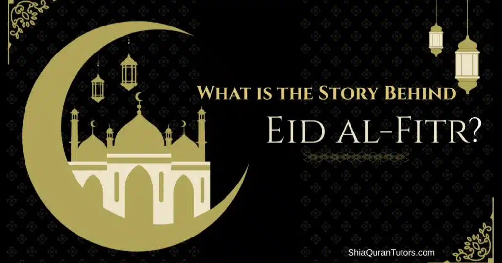 An open Quran resting on a wooden stand next to prayer beads, illustrating the spiritual story behind eid al fitr and the completion of Ramadan.