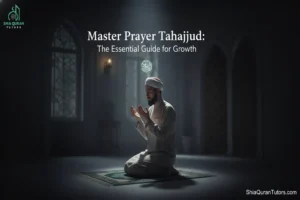 An open prayer mat and a glowing lamp illustrating the discipline and peace found in the Master Prayer Tahajjud for spiritual growth.